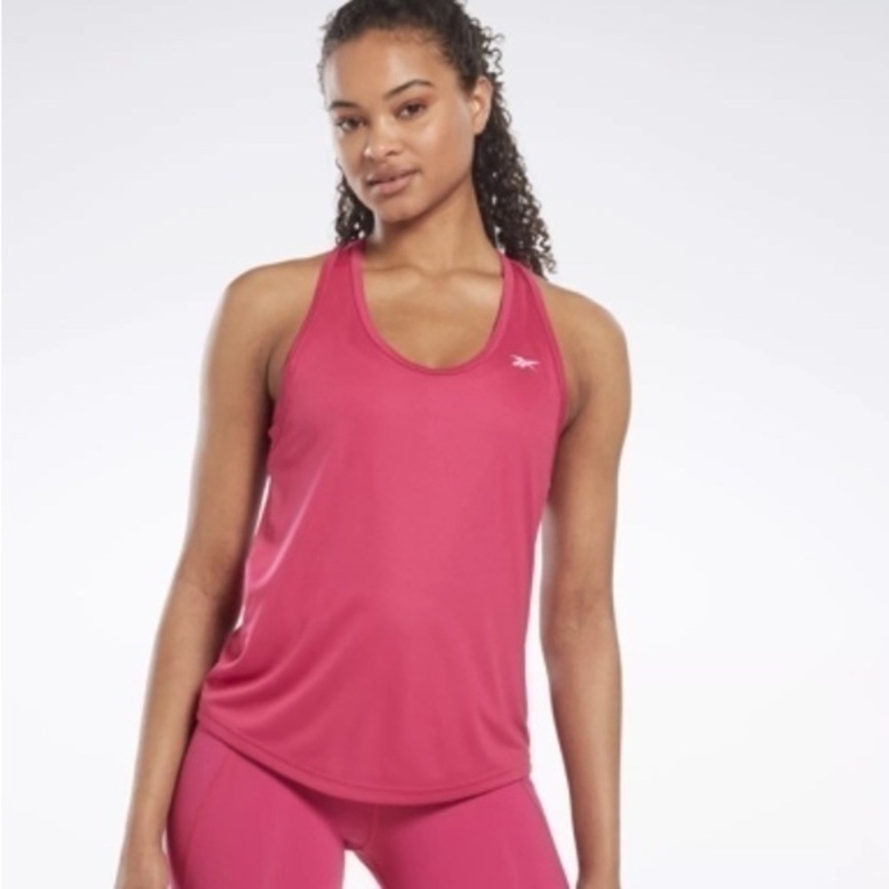 Reebok Pink Racerback Athletic tank top size small